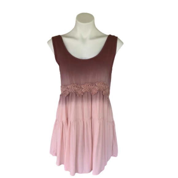 jodiful Tops - Pink Ombre” Women’s Sleeveless Tunic. Size Small